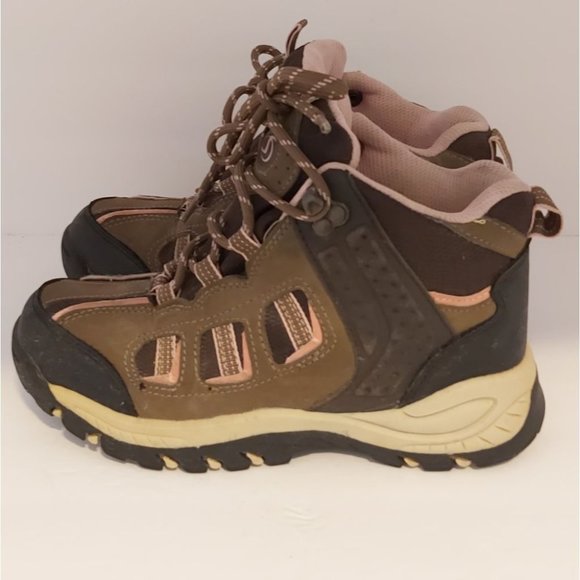 SPORTEK | Girls Hiking Boots Black Brown Pink - Picture 3 of 7